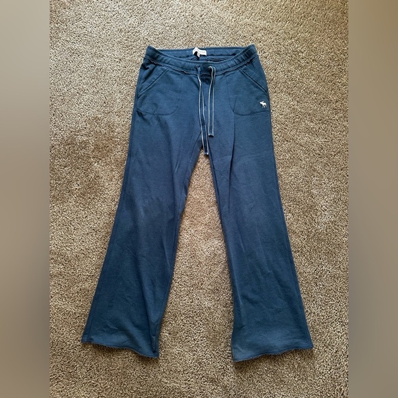 Abercrombie & Fitch Pants - Vintage Y2K Abercrombie & Fitch Navy Blue Flare Sweatpants Sz Medium